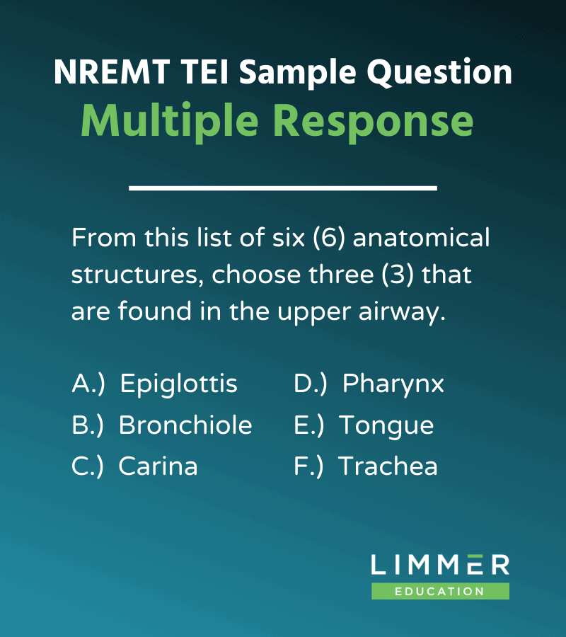 Sample NREMT TEI Question