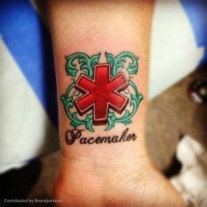 pacemaker tattoo on wrist