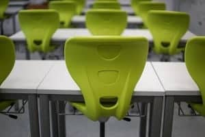 empty chairs in ems classroom