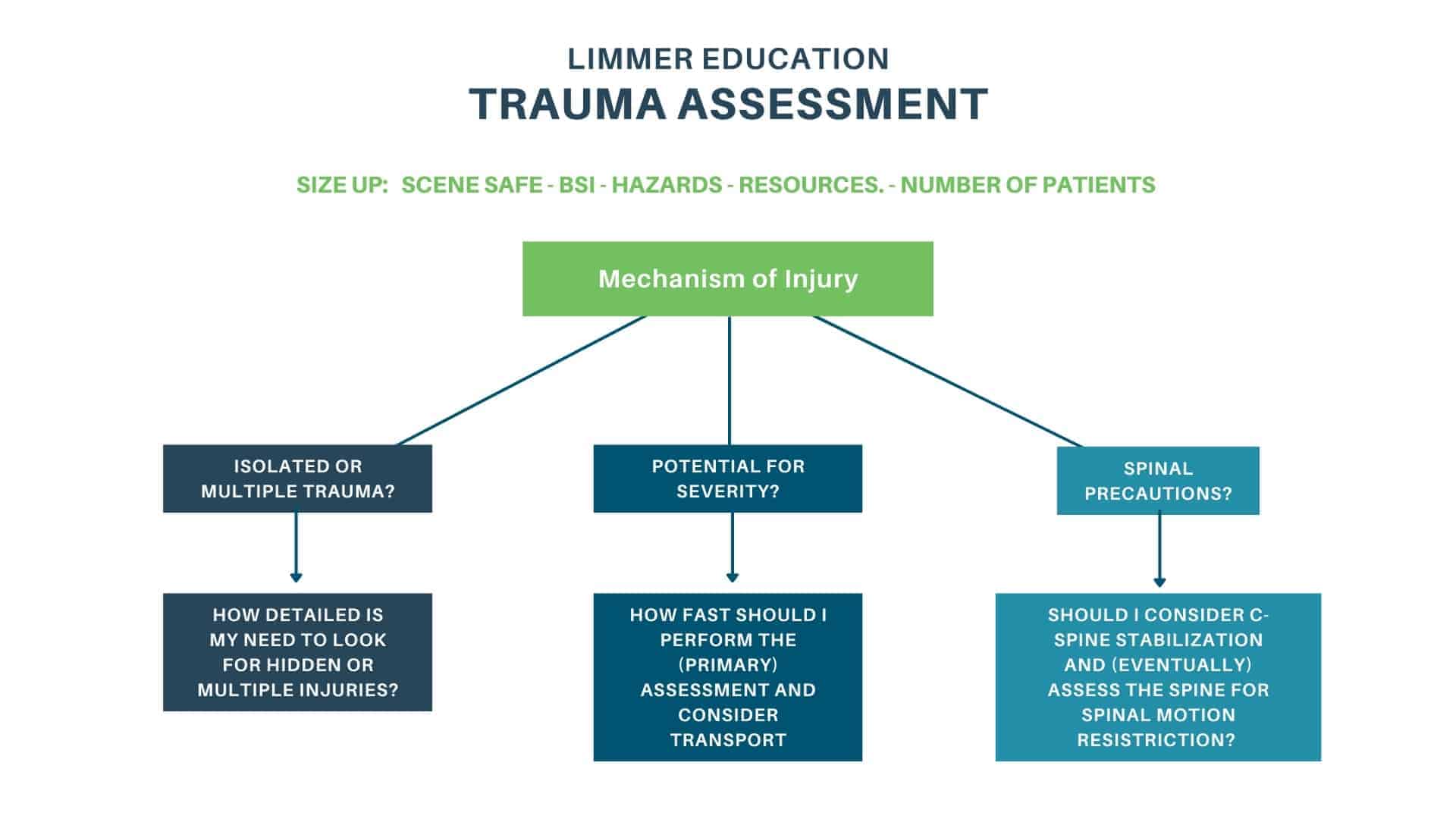 flowchart for mechanism of injury trauma assessment