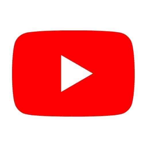 youtube logo on white background