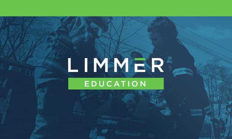 Limmer Education logo on blue hued trauma scene background