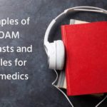 red book with white headphones and text