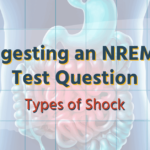 digestive system with text that reads: digesting an nremt test question (types of shock)