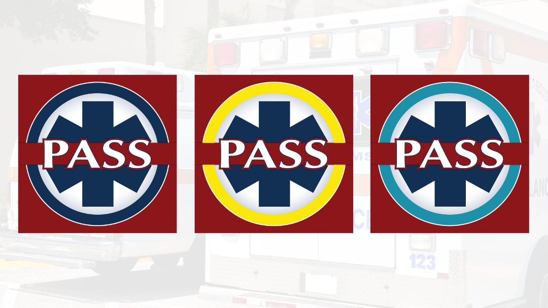 emt pass, paramedic pass, aemt pass app logos