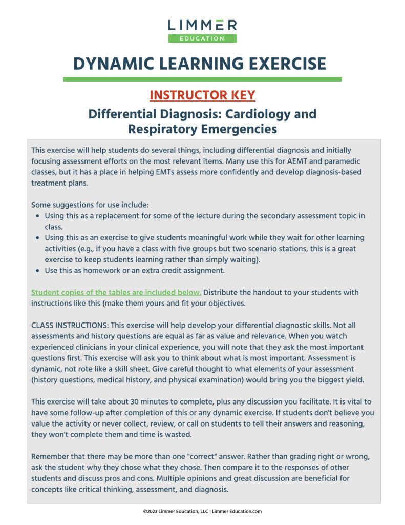 differential diagnosis dynamic learning exercise thumbnail